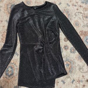 Karen Kane Shimmering Black Long Sleeve Blouse- XS